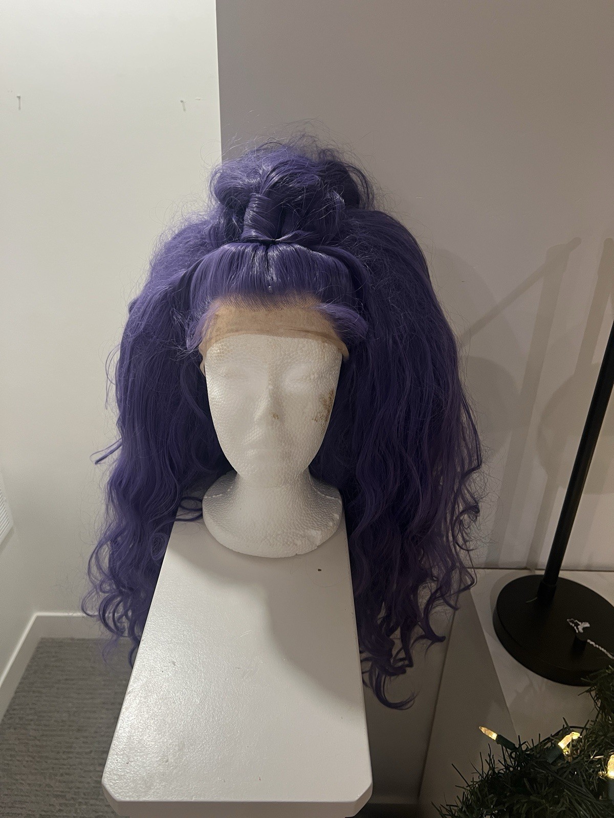 Drag Queen Purple Wig Double Stack Lace Front