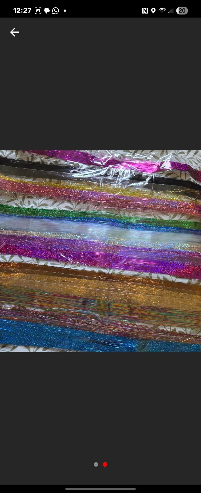 Multi-coloured hair tinsel extensions 16 packs