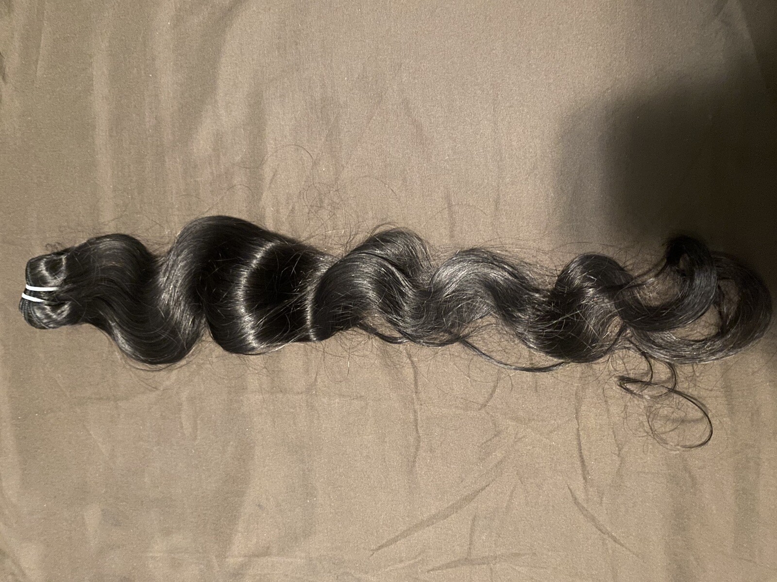 26 INCHES HUMAN HAIR PONYTAIL EXTENSION BLACK AND WAVY