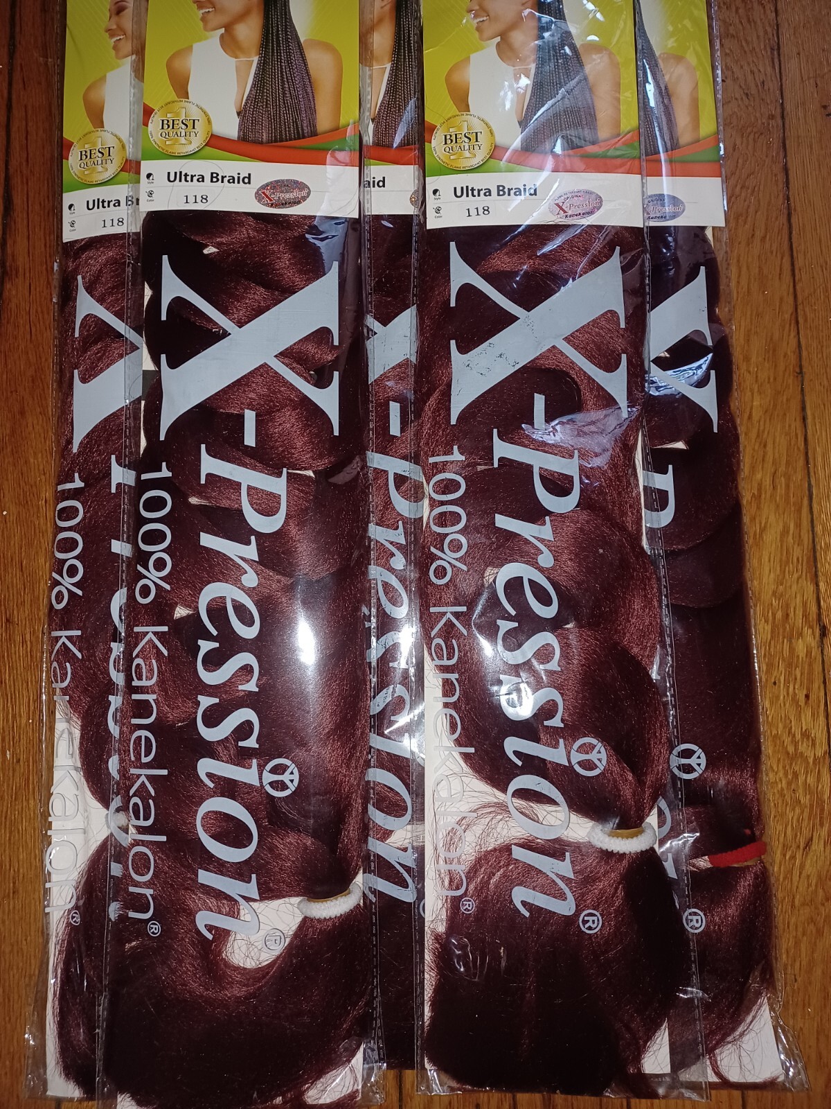 X-pression Xpression Expression 82″ 165g Ultra Braiding Hair 10 packs color #118