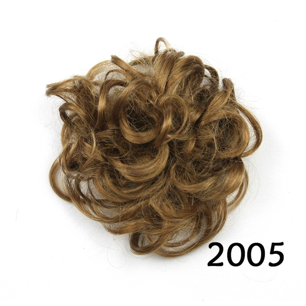 Messy Curly Bun Hairpieces for Women Synthetic Scrunchies Curls Ponytail Chignon