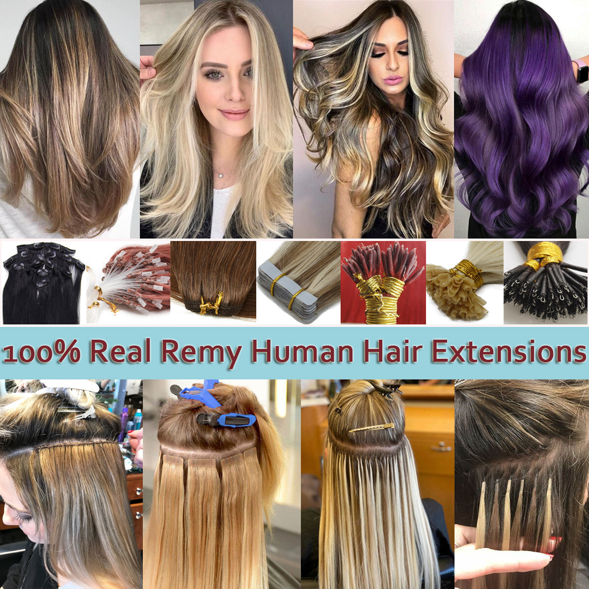 Seamless Tape in Human Hair Extensions Skin Wefts 100%Remy Hair Highlight Blonde
