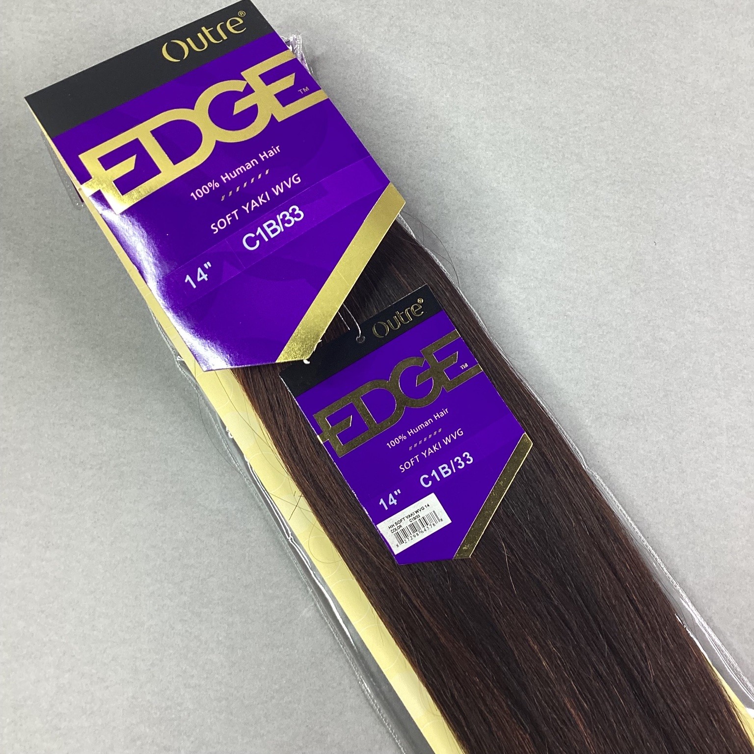 Outre EDGE 100% Human Hair Extensions 14″ C1B/33 Soft Yaki WVG
