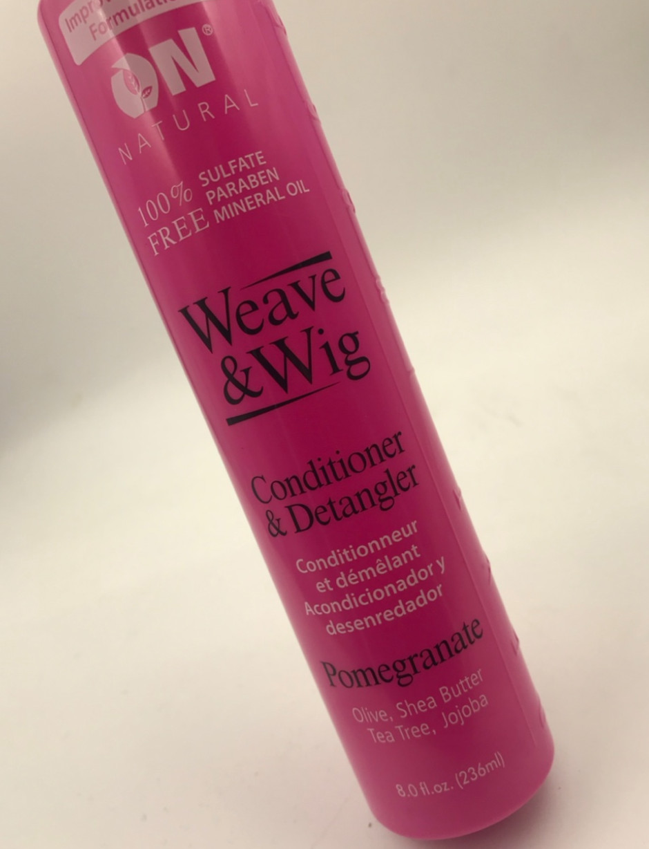 ON NATURAL WEAVE & WIG CONDITIONER & DETANGLER POMEGRANATE 8oz FREE SULFATE