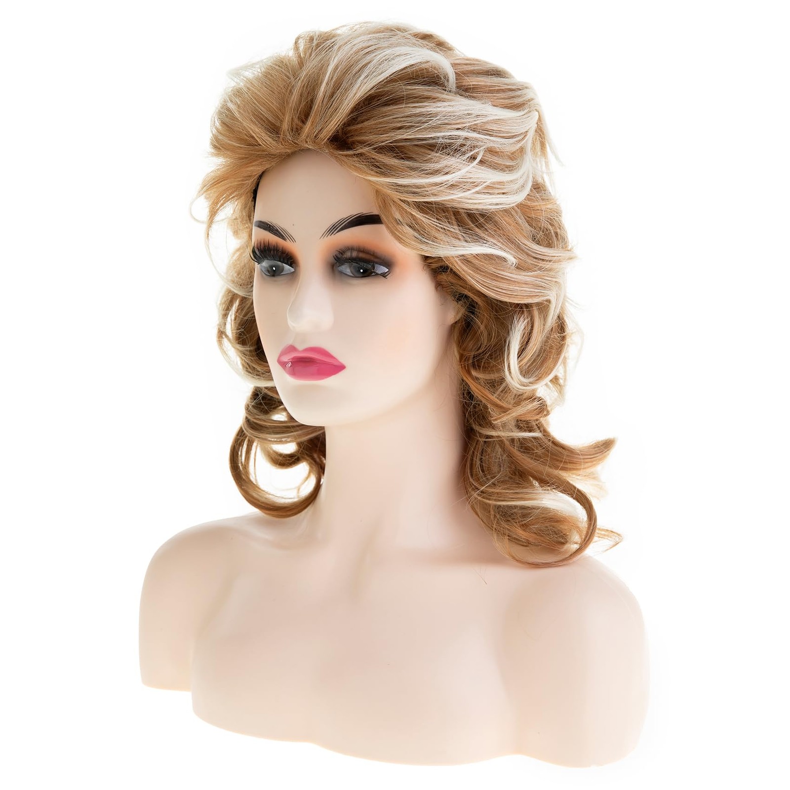 Long Wavy Fluffy Wigs for Women Synthetic Party Halloween Cosplay Wig,Mixed B…