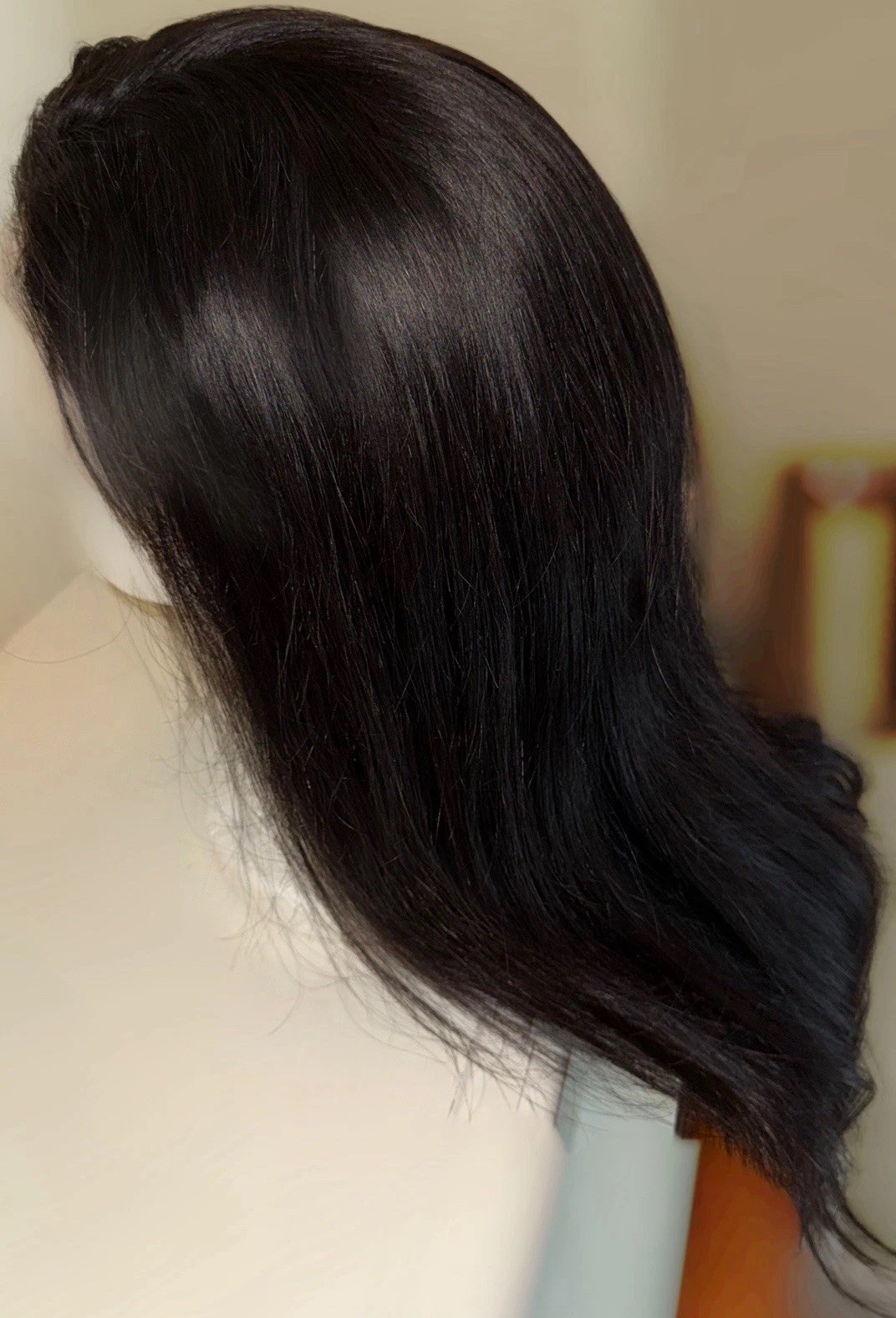 Brand New W/Tags,Beautiful,Jet Black,20 Inch,Straight,100% Human Hair,LF Wig