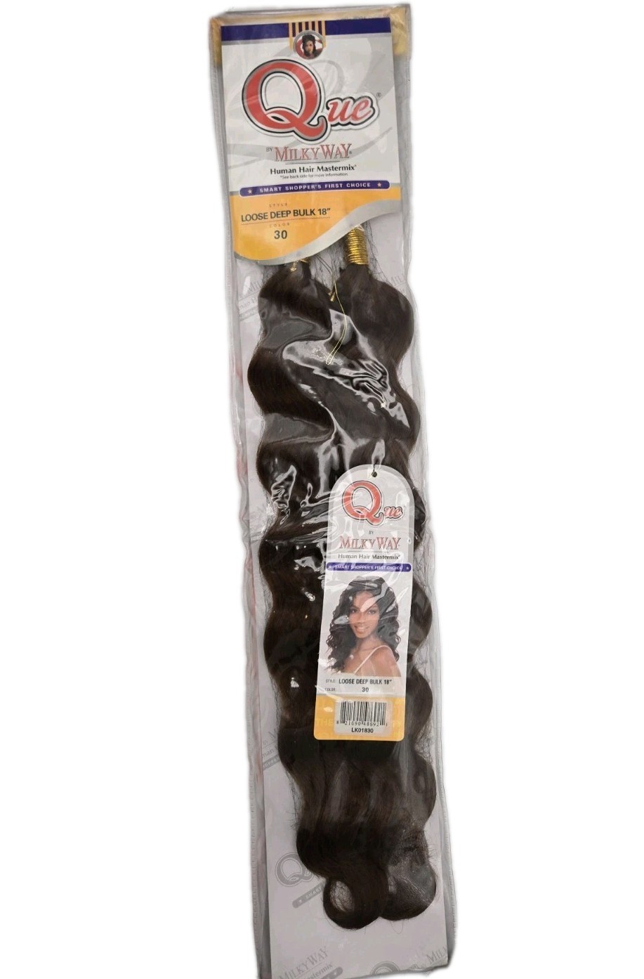 Que By Milky Way Loose Deep Bulk 18″ Human Hair Color 30 Braiding Hair New