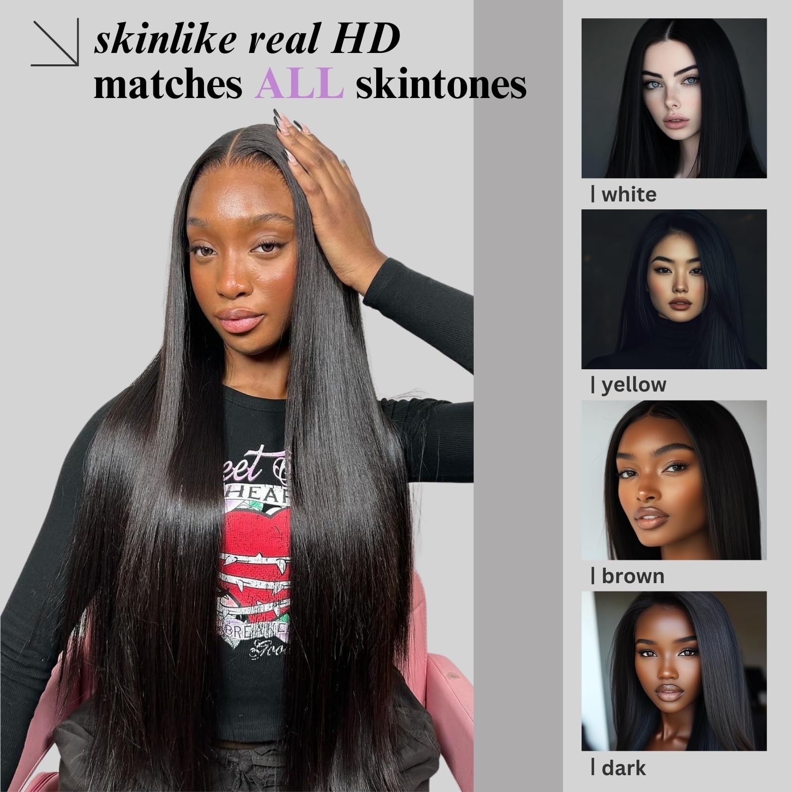 Vinovillo 13X6 Skinlike Real Hd Lace Frontal Only Straight Ultra Thin Invisible