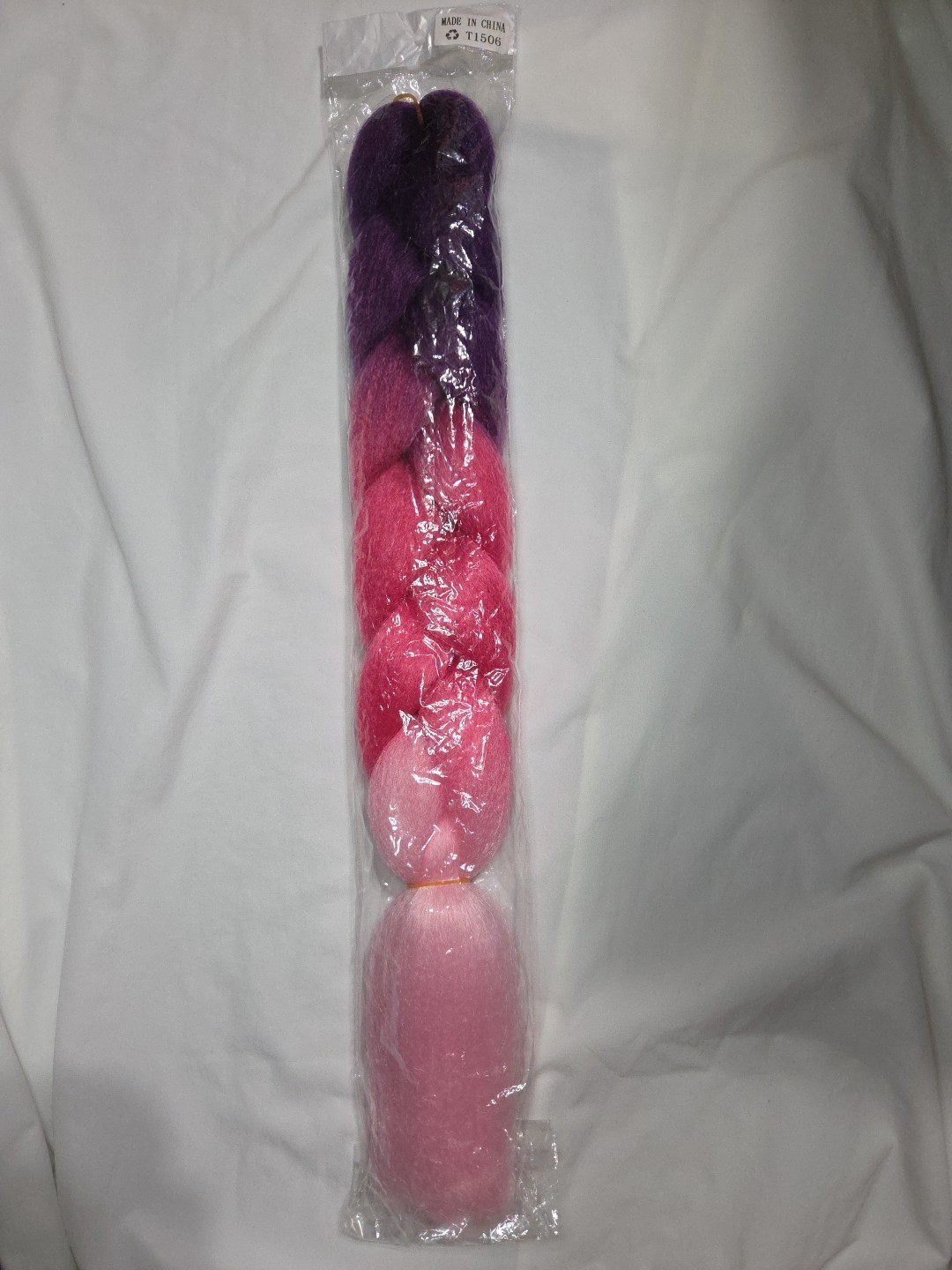 Dark Purple Pink Light Pink Gradient Braided Hair Extension Cosplay Costume