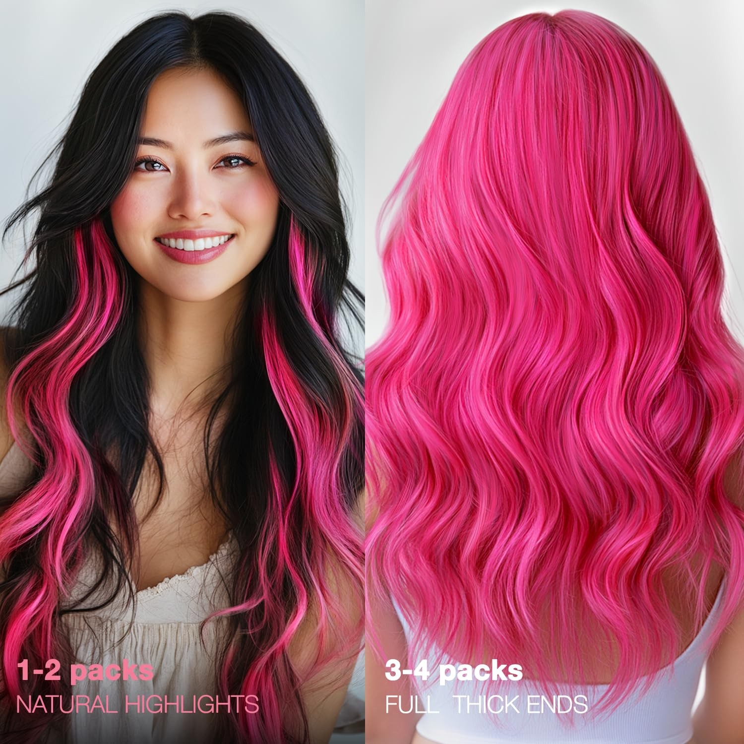 GOO GOO Pink Tape in Human Hair Extensions 12″ 20g 10pcs Colored Seamless