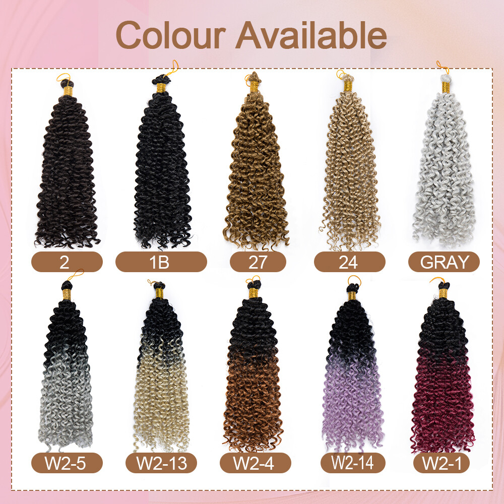 100% Real Natural Water Wave Crochet Braids Deep Curly as Human Hair Extensions