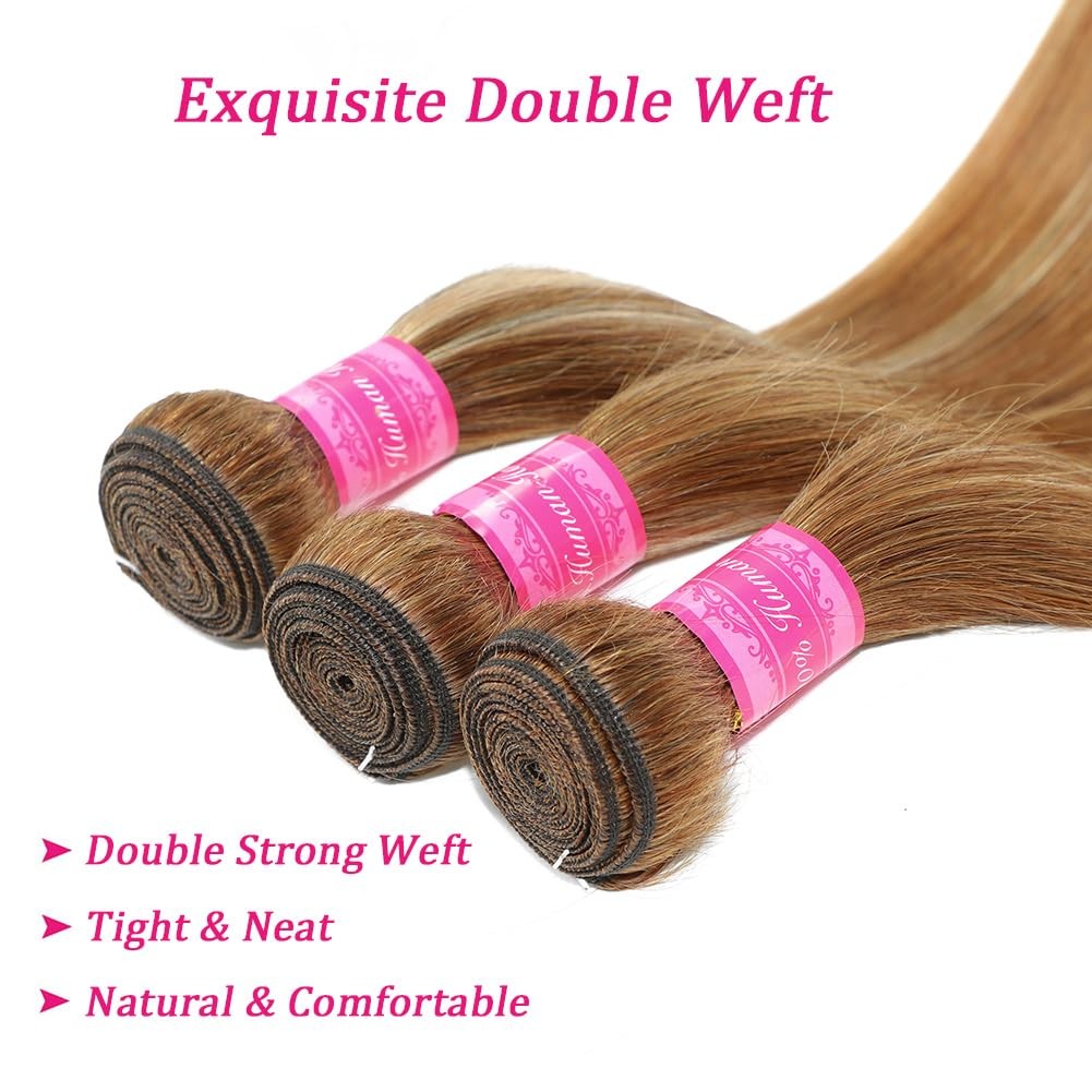 Beautymoon Highlight Ombre 4/27 Straight Bundles Human Hair 26 28 30 Inch 100