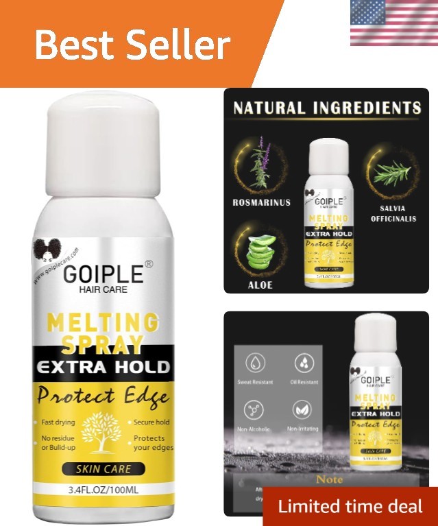 Waterproof Hair Adhesive Spray for Wigs – Invisible Finish & Strong Hold, 3.4oz