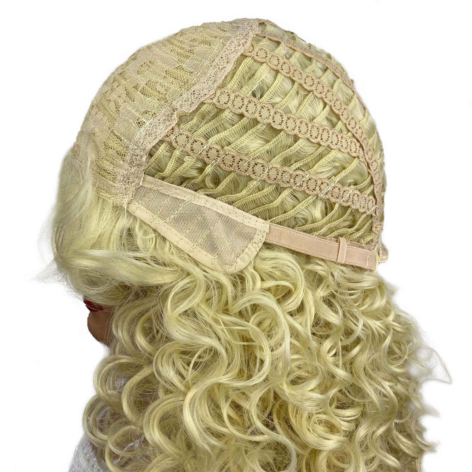 Long Curly Wigs Synthetic Heat Resistant Hair Cosplay Women Wig (613 Blonde)
