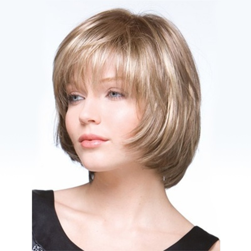 Lady 26cm Short Synthetic Wig Fashion Hairpiece Casual Party Cosplay Wear