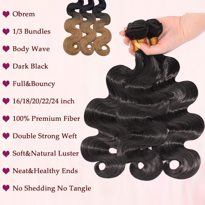 20 Inch Real AS Human Hair Bundles Body Wave 1/3/4 Weft Thick Extensions Natural