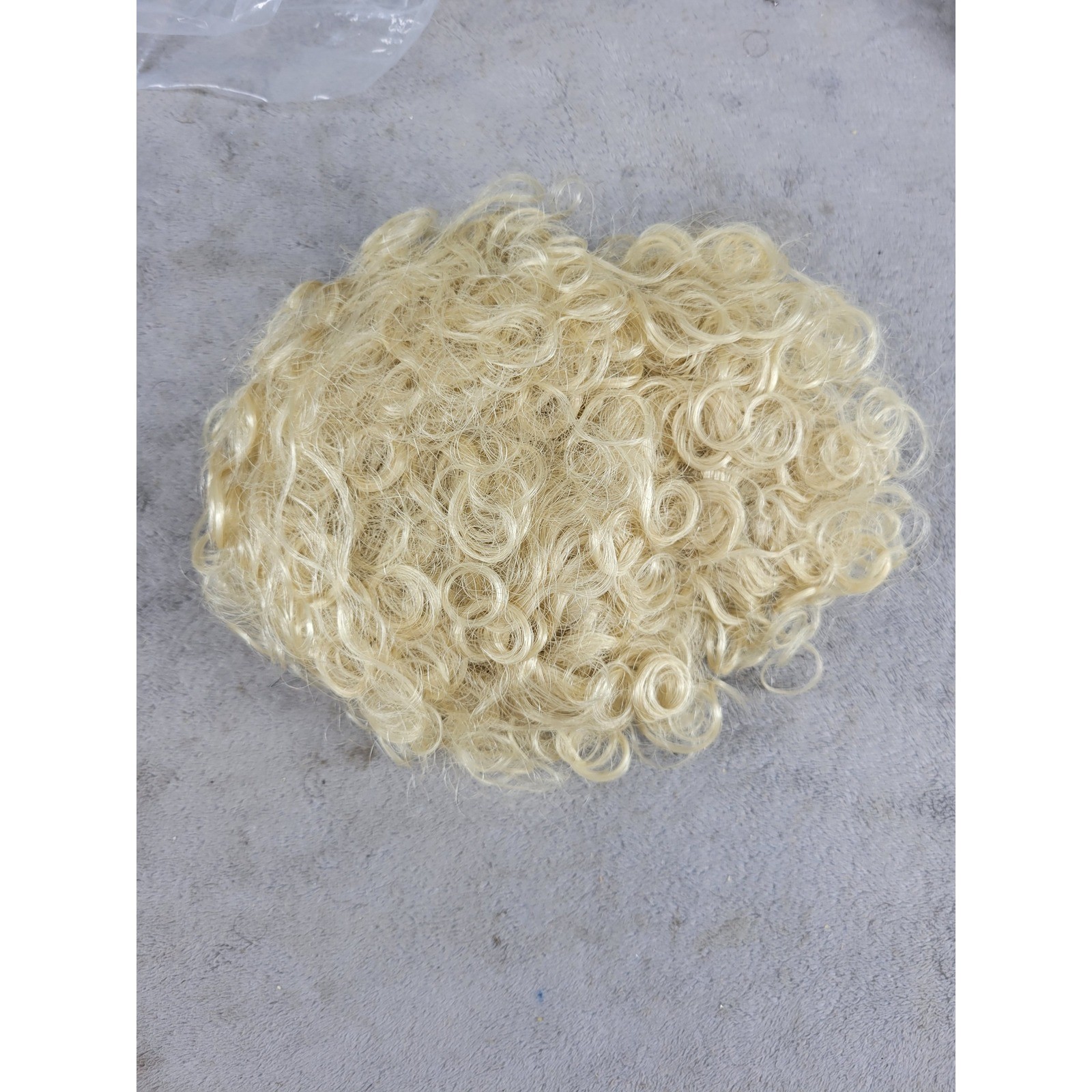 Platinum Blonde Curly Hair Piece Synthetic Ringlet Bun Extension Updo Accessory