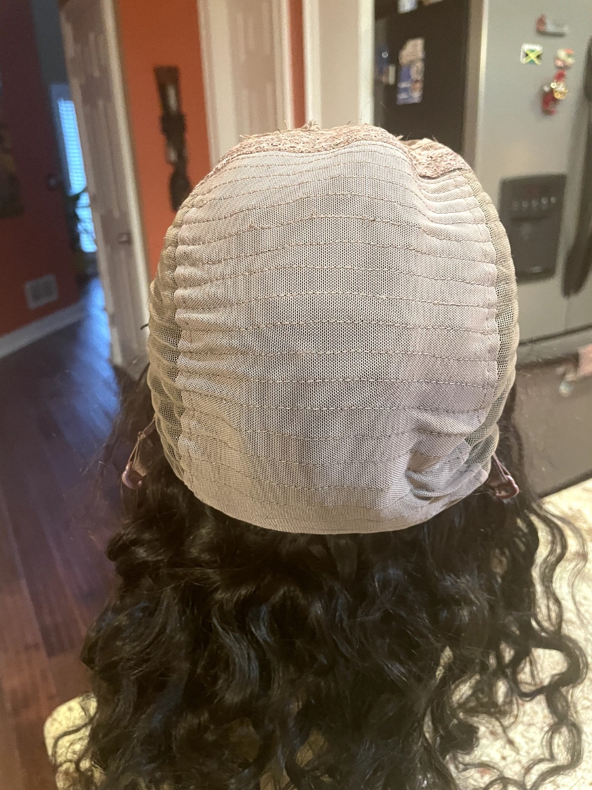 16″ Authentic Indian Curly Hair Wig, Natural Look
