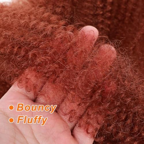 Ginger Afro Twist Hair 16 Inch 3 Packs Springy Afro 16 Inch (Pack of 3) 350#