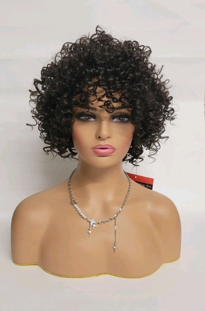 💕SEXY SHORT SPIRAL CURL WIG DARK BROWN FOR BLACK WOMEN DAILY FASHION BOBBI BOSS
