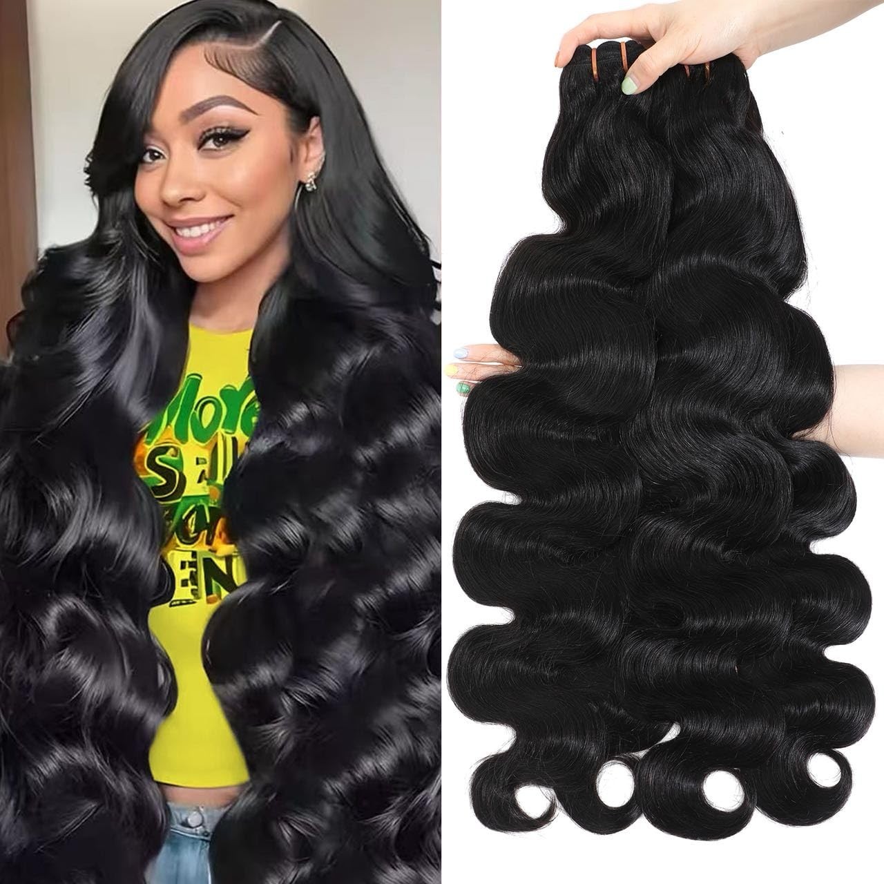 16A Raw Body Wave Human Hair Bundles – 100% Unprocessed Virgin Extensions, 4 Pac
