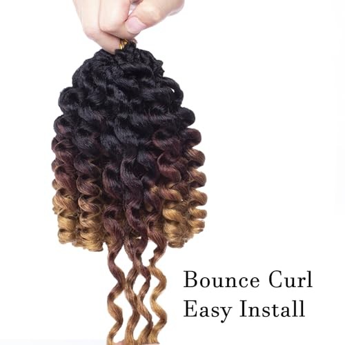 Jamaican Bounce Crochet Hair 8 Inch 5 Packs 20Roots Jumpy Wand Curl Crochet