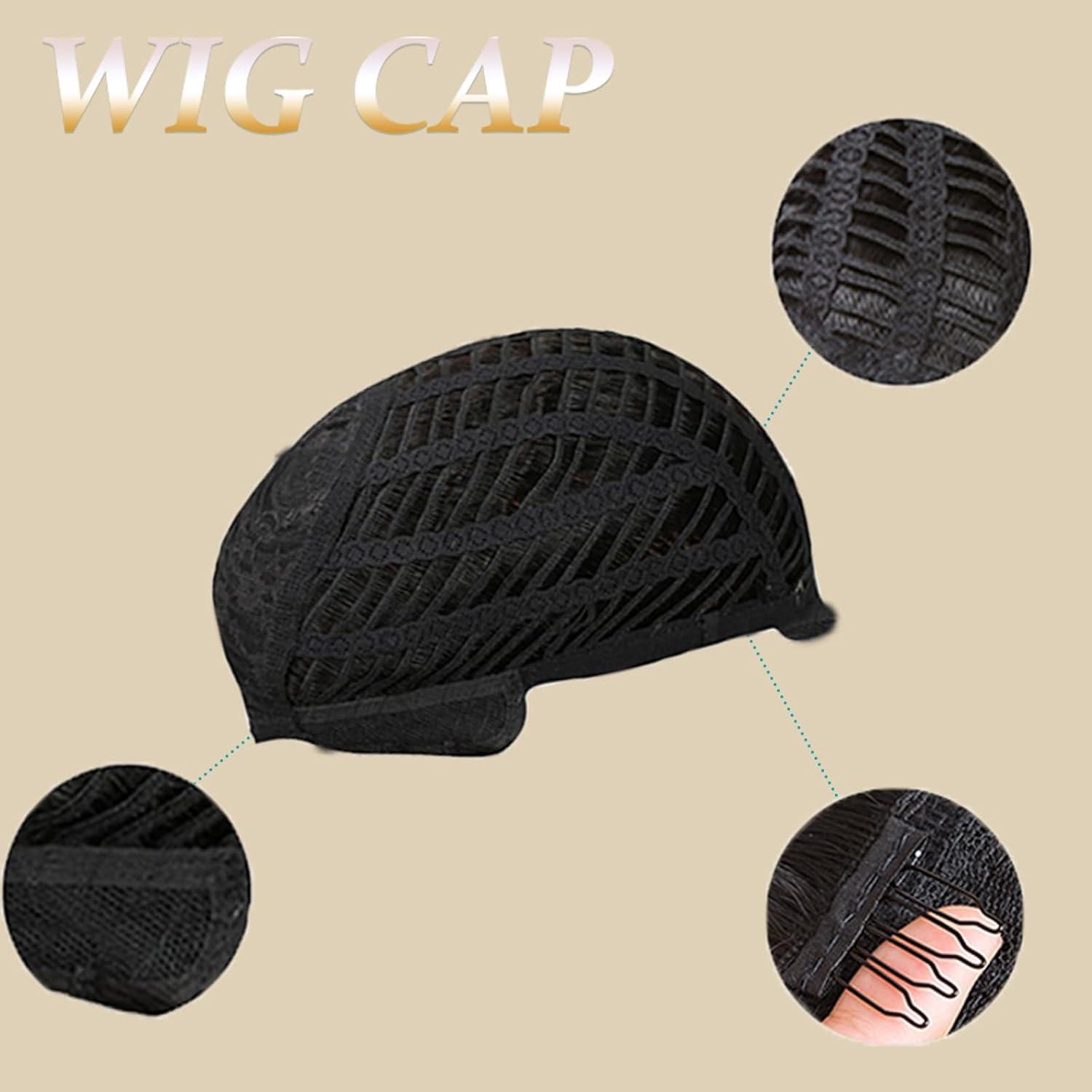 Short Curly Wig for Black Women Black Brown Highlight – Natural Afro Curls with