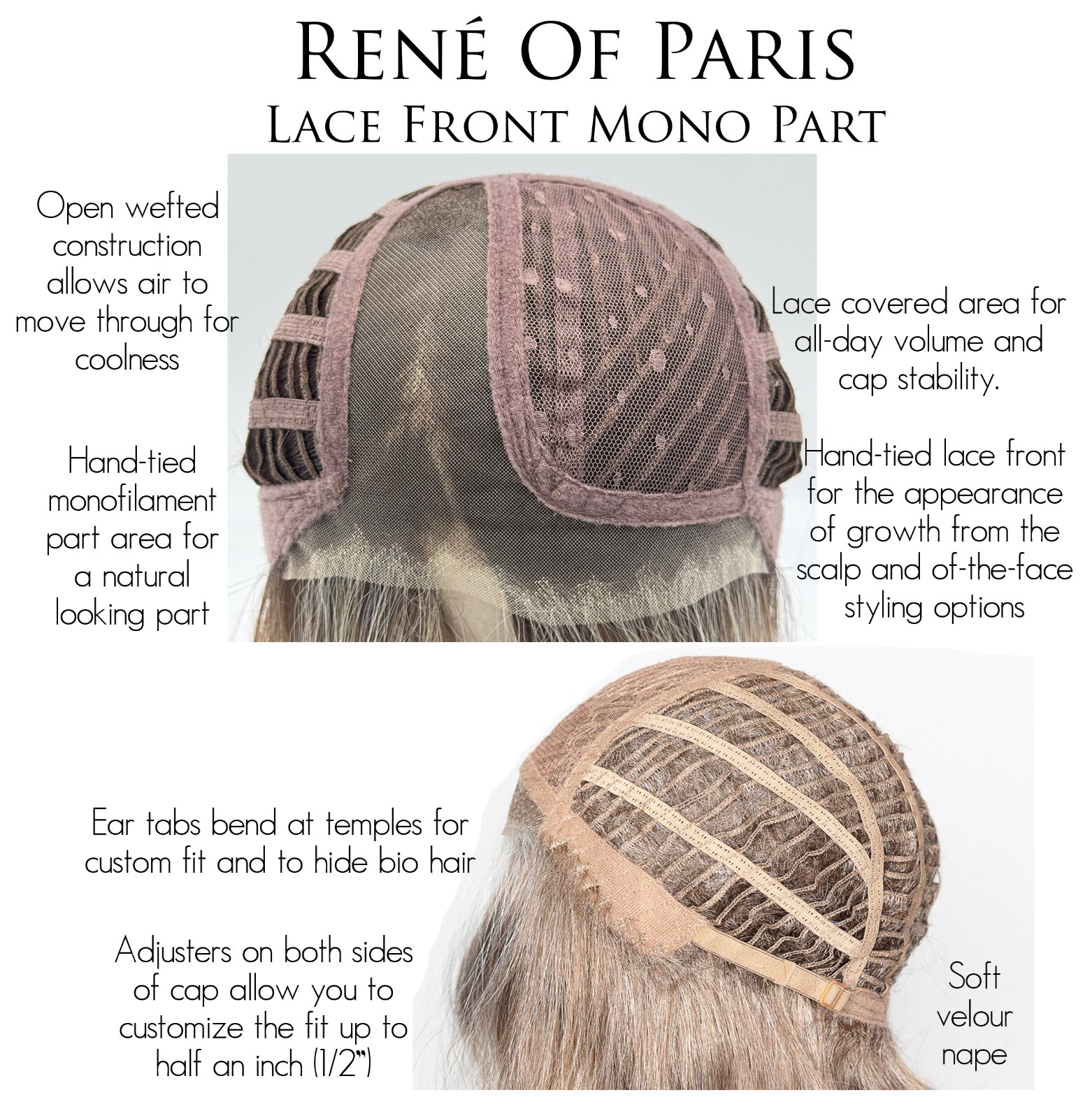 DAZZLING WAVEZ Wig RENE OF PARIS, ANY COLOR! Heat-Friendly! Lace Ft +Mono Pt NEW