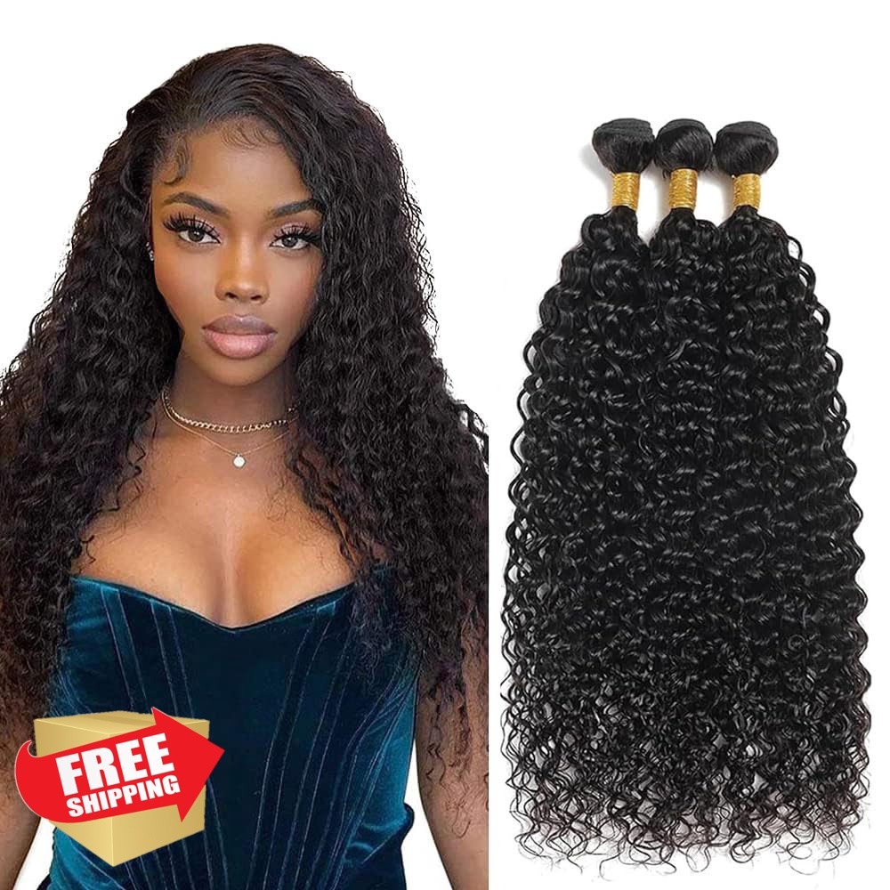 Seeuiegam Water Wave Bundles Black-W 12 14 16 Inch