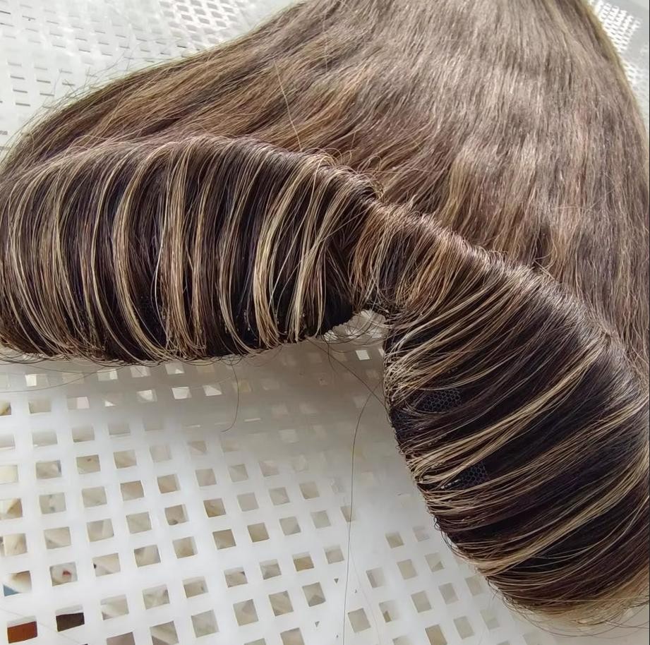 Wavy Hair Invisible Octopus Clips inRemy Human Handtied Butterfly Wefts Topper