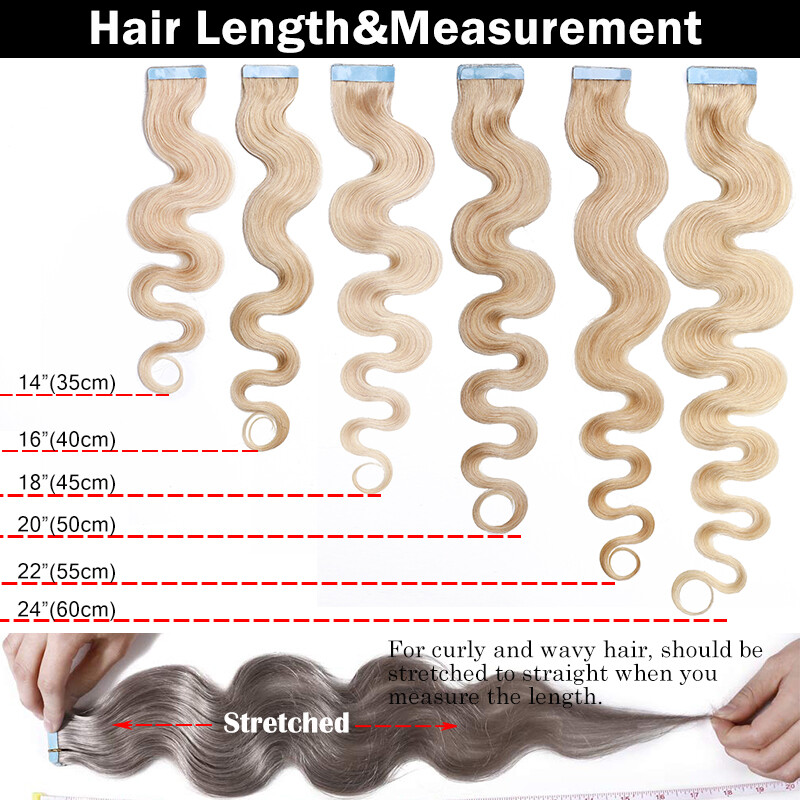 Tape in Hair Extensions 100% Remy Real Human Hair Skin Weft Black Brown Blonde S
