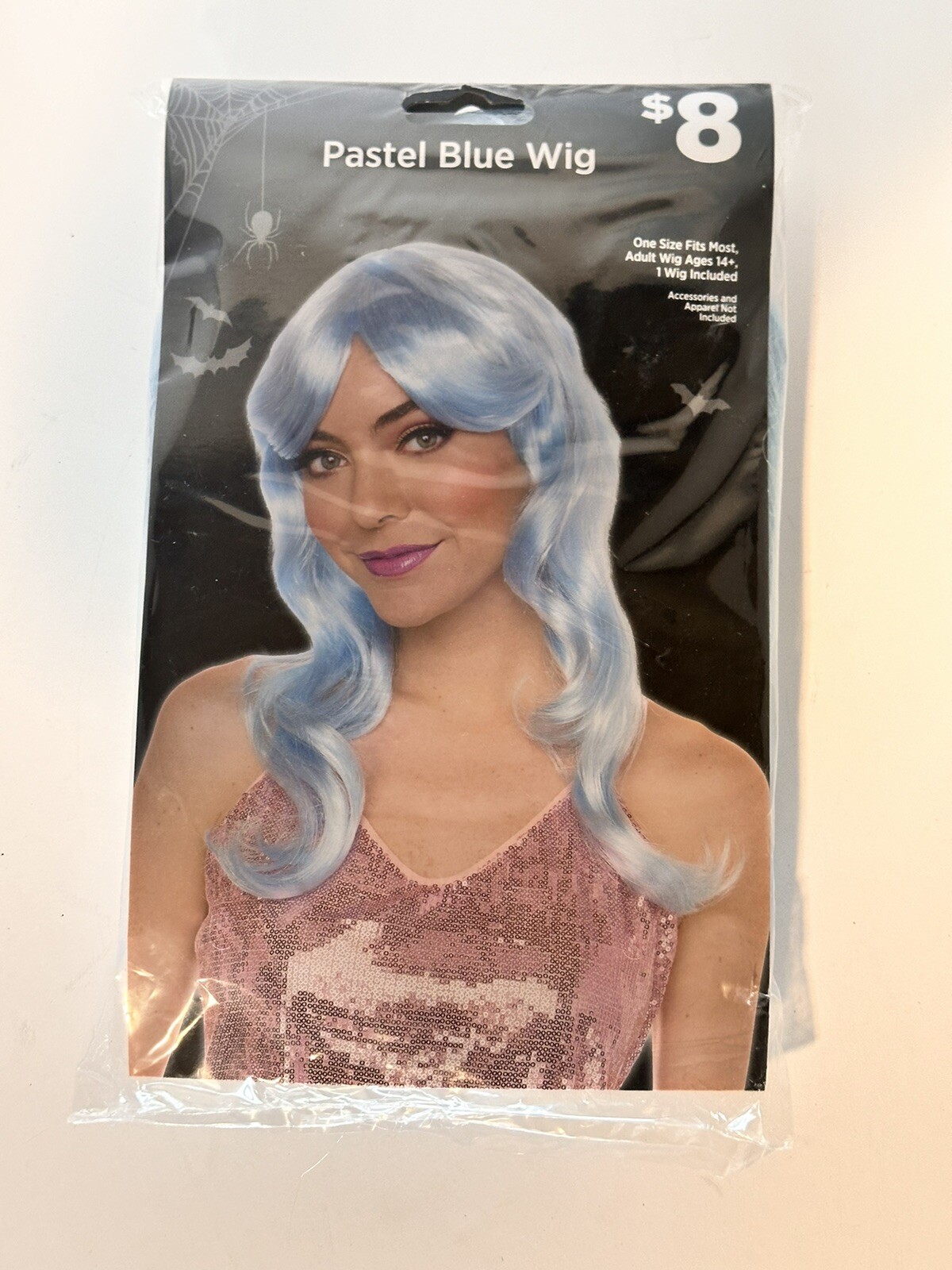 Halloween Pastel Blue Wig – One Size Fits Most – Ages 14+ Theater Cosplay Fun