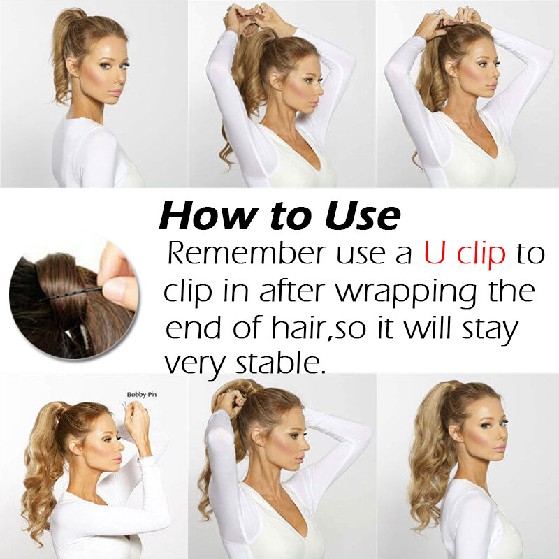 Corn Mega Thick Clip in Ponytail Hair Extension 100% Natural as Human Wave Wavy