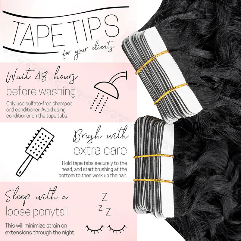 Kinky /Yaki PU Skin Wefts & Tape 100% Remy Human Hair Extensions 20pcs 50g Curly