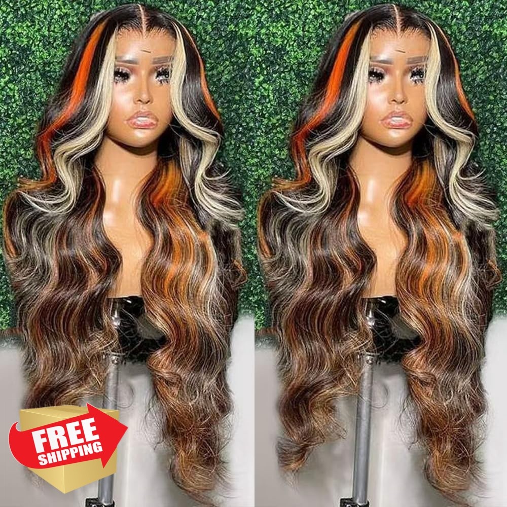 SISIFIRE Blonde Red Highlight Lace Front Wig