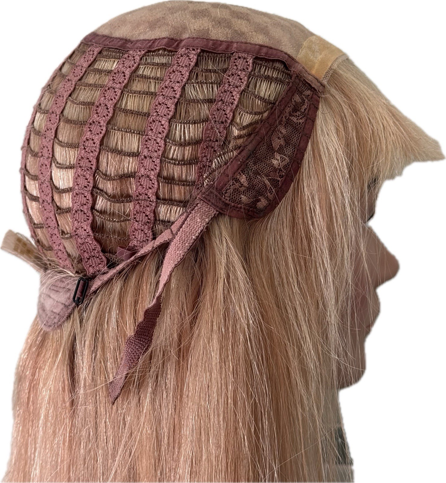 Louis Ferre 100% Human Hair Wig Monofilament Top Mono Long Blonde 18″