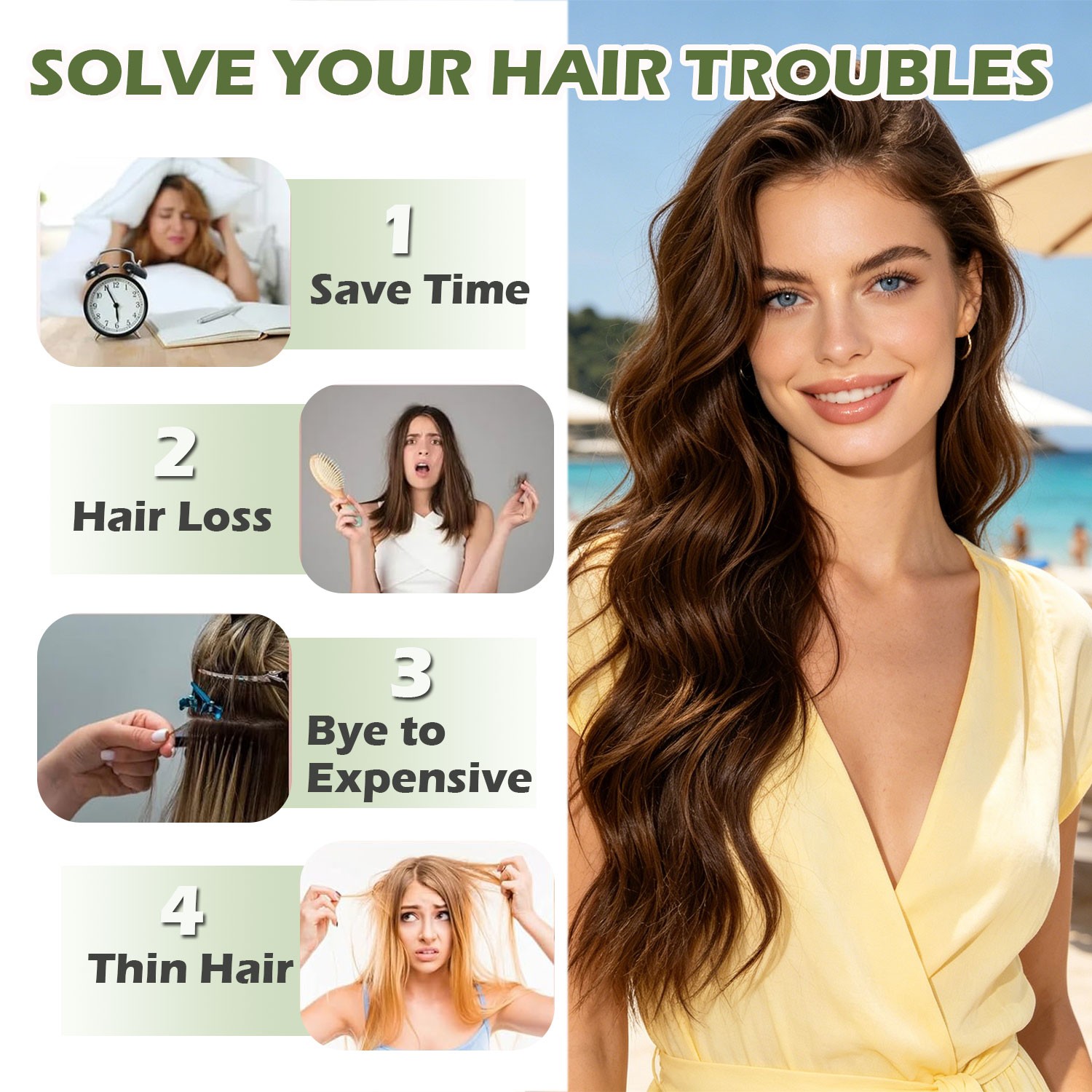 2026 Upgraded 4 PIECES Clip In 100% Real Hair Extensions Full Head as Human Hair