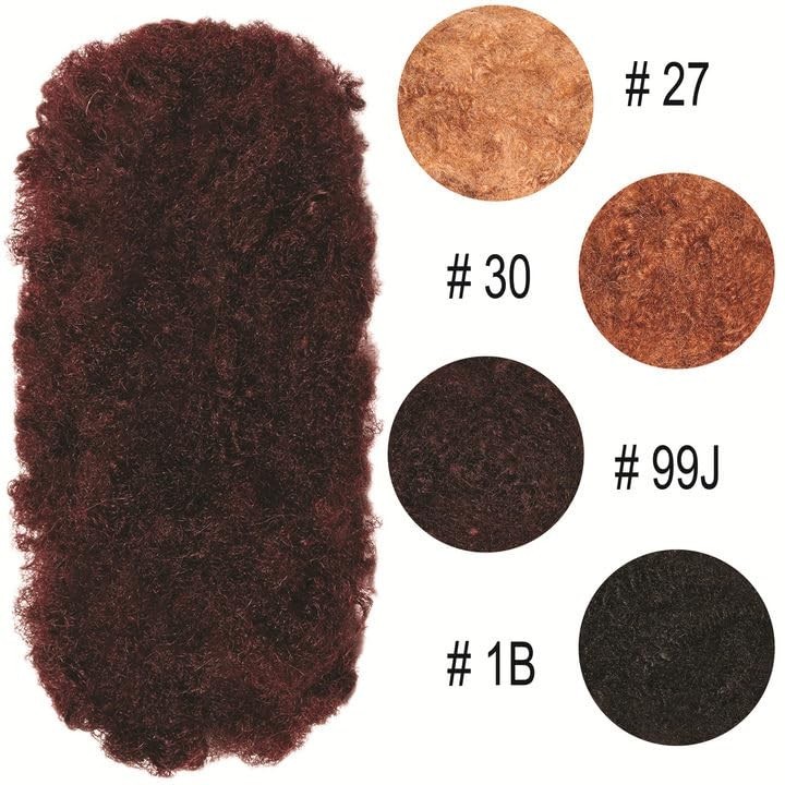 30g 100% Real Human Hair Bulk – Kinky Curly Afro Bundles for Natural Styles