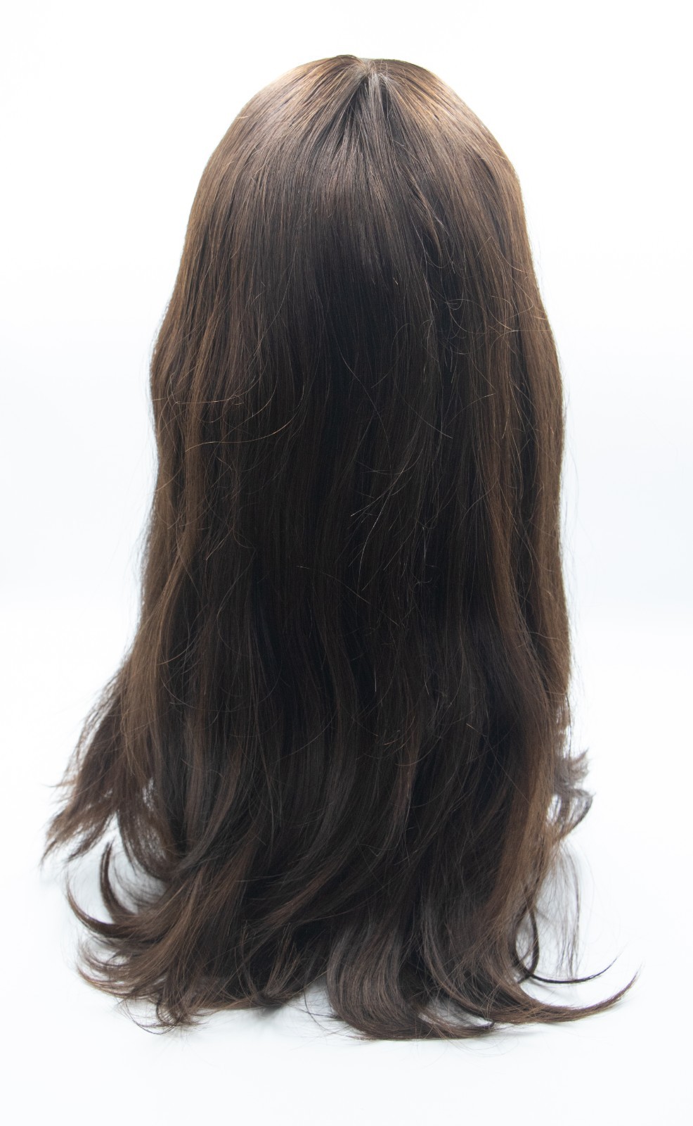 23″ Dark Brown (2) European Human Hair Kosher Wig Medium Cap