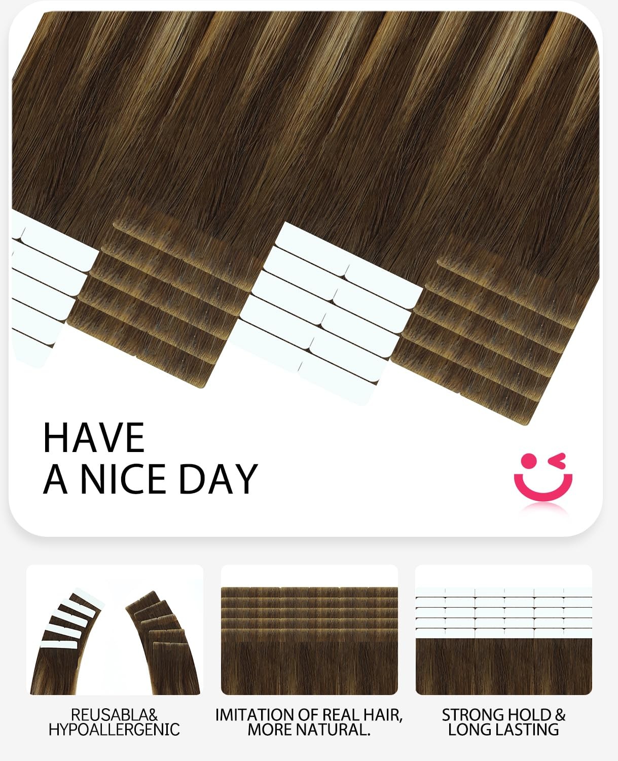 Youngsmile Injection Tape In Hair Extensions Human Hair 4/27/4 Chocolate Brown