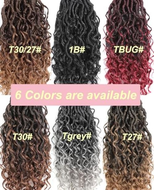 Faux Locs Crochet Hair 10 Inch Goddess Locs Ombre 10 Inch (Pack of 8) Tbug#