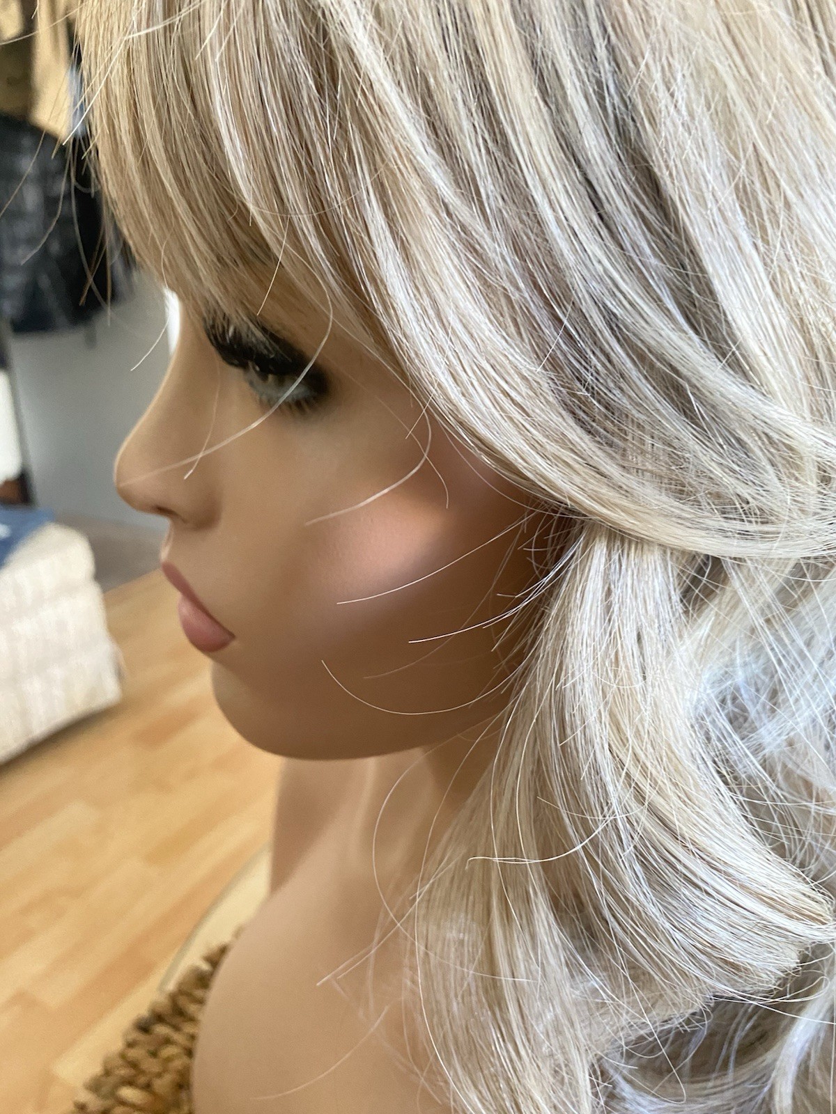 JBEXTENSION 18 Inches Scalpiana Curly Light Mix Blonde 3.5X4 Hard Silky Top