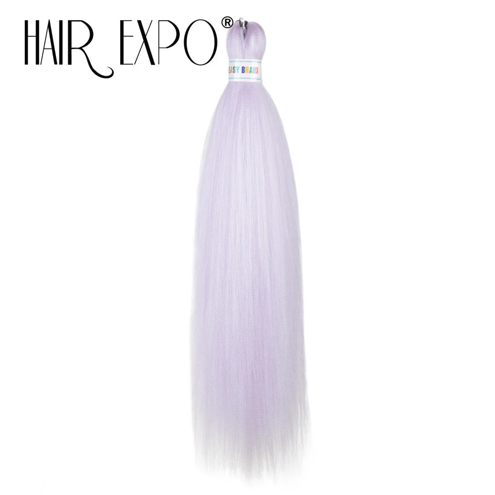 Purple Pre Stretched Braiding Hair Extensions 26Inch Synthetic Jumbo Braids For