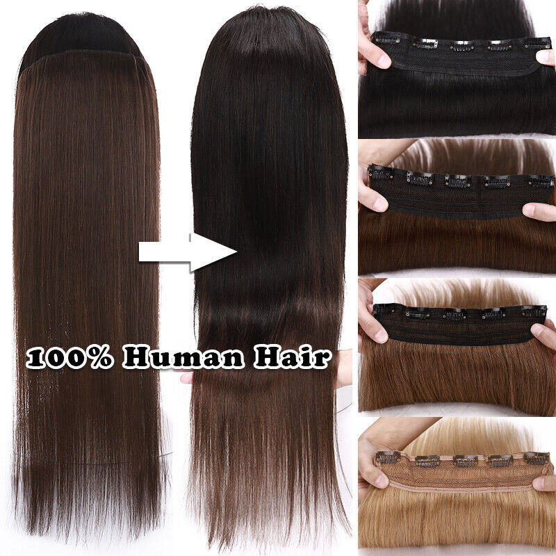 CLEARANCE One Piece Clip in Wavy Curly 100% Remy Human Hair Extensions Remy 24″