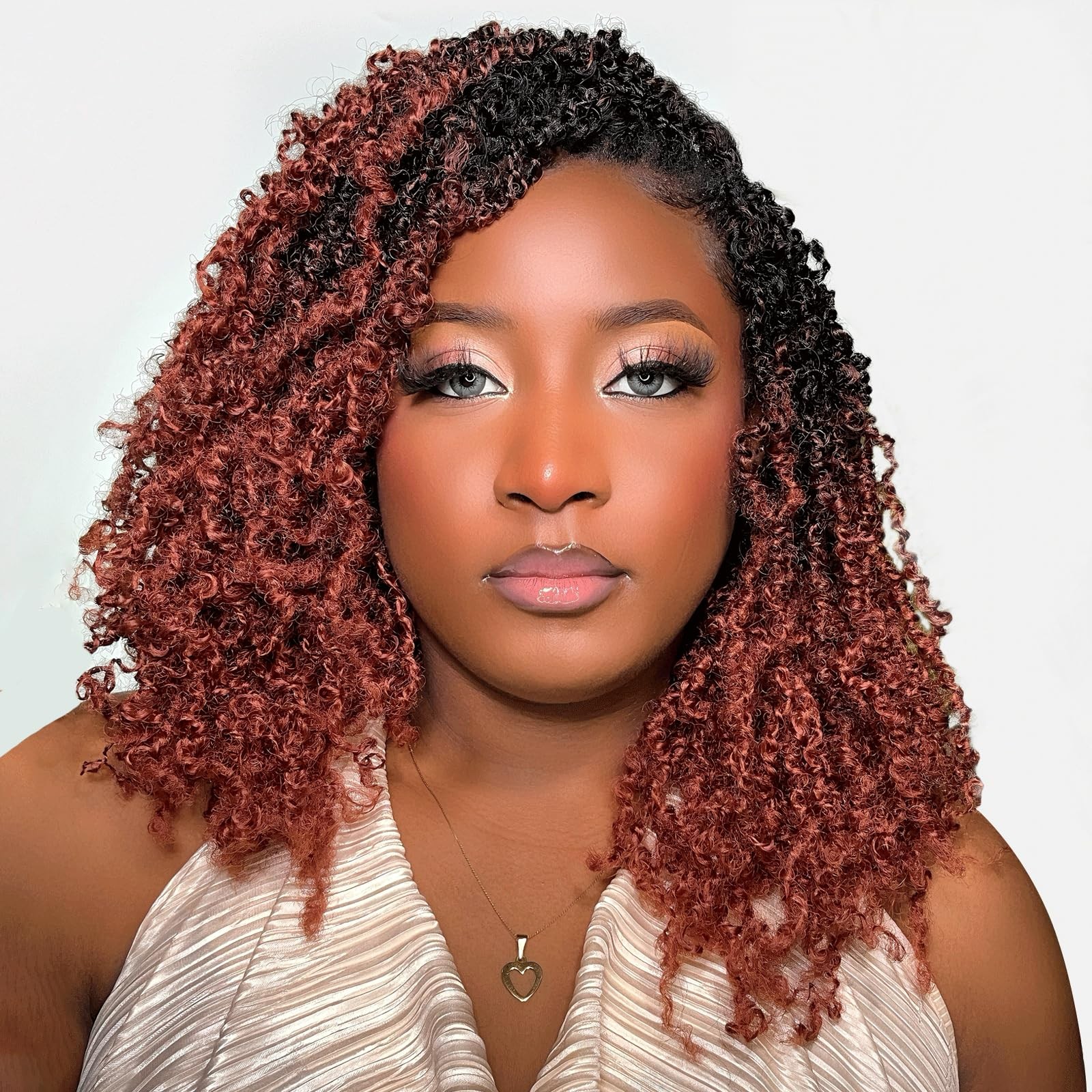Gix Yanky Twist – 12 Inch 8 Packs 30 Strands/Pcs Ombre Ginger