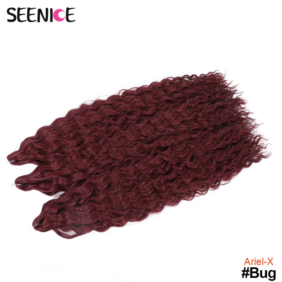 African Curls Ariel Water Wave Twist Crochet Hair Synthetic Braid Afro Curl Ombr