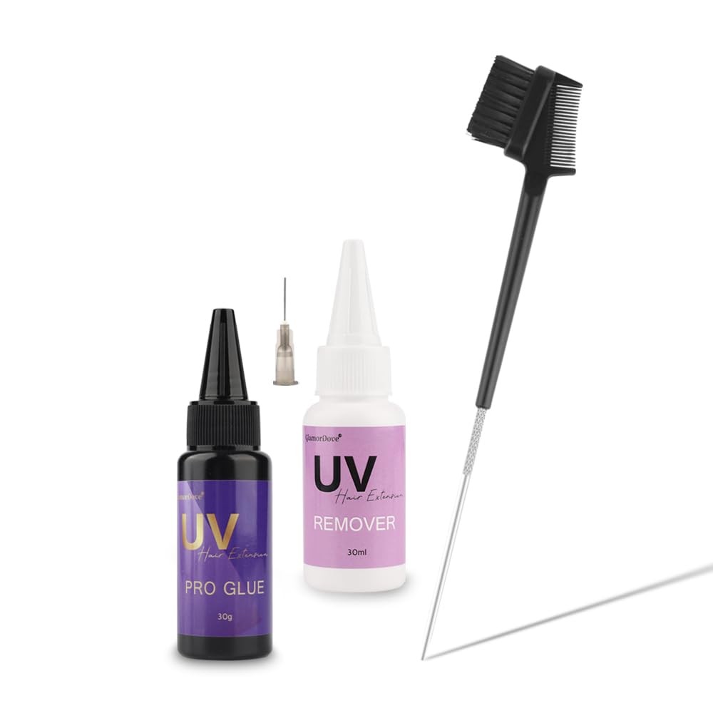 UV Hair Extension Application Kit – Glue Remover & Bonding Adhesive 30g