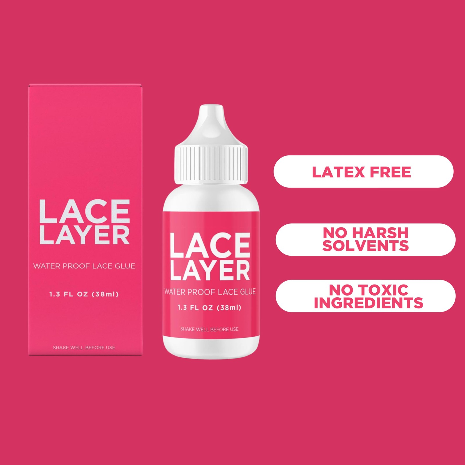 Lace Wig Adhesive – 1.3Oz – Invisible Bonding Glue for Lace Wigs Frontals and