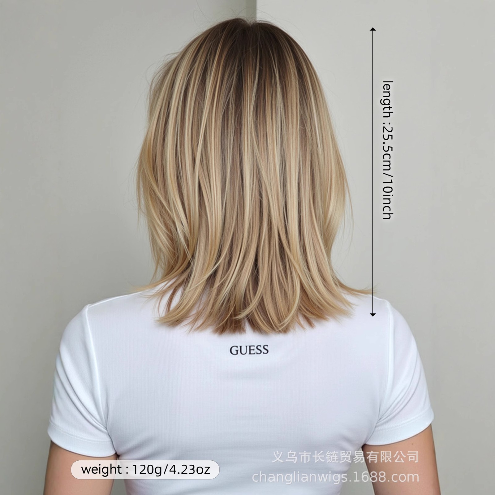 Women’s Short Straight Wig Rose Net Cap Heat Resistant Synthetic Wig Natural