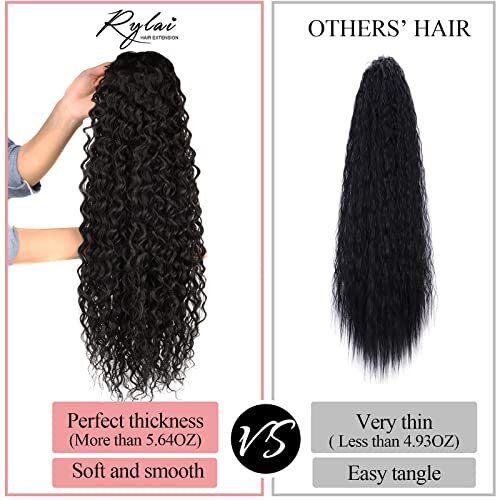 Brown Ponytail Extensions-Curly Drawstring 24 Inch (Pack of 1) #4 Curly